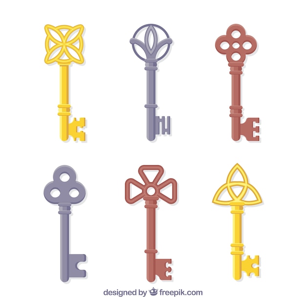 Download Vintage key collection | Free Vector