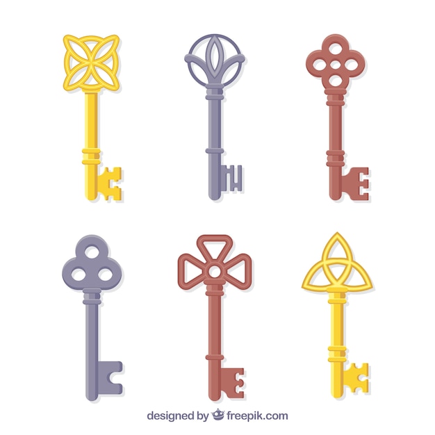 Vintage key collection | Free Vector