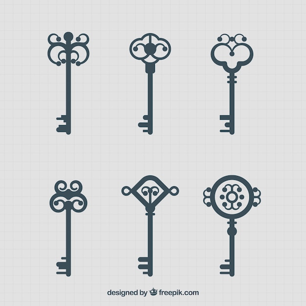 Vintage key collection Vector | Free Download