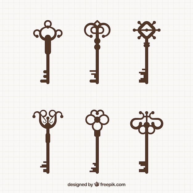 Download Vintage key collection | Free Vector