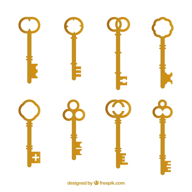 Download Vintage key collection | Free Vector