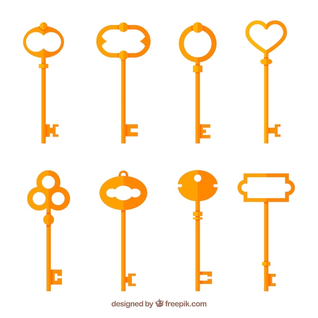 Download Vintage key collection Vector | Free Download