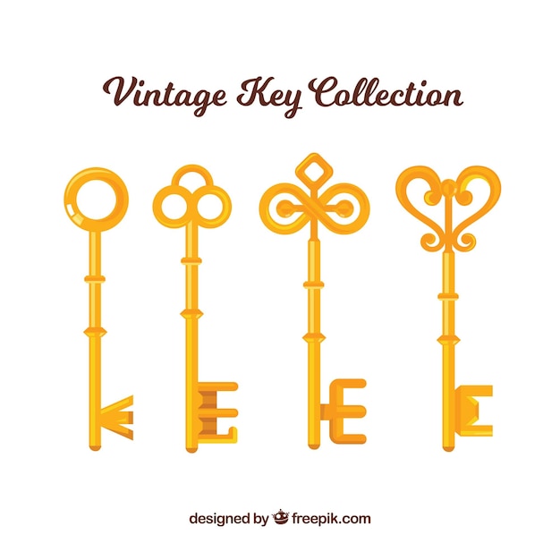 Download Premium Vector | Vintage key collection