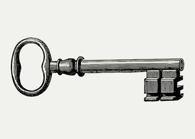Download Vintage key illustration Vector | Free Download