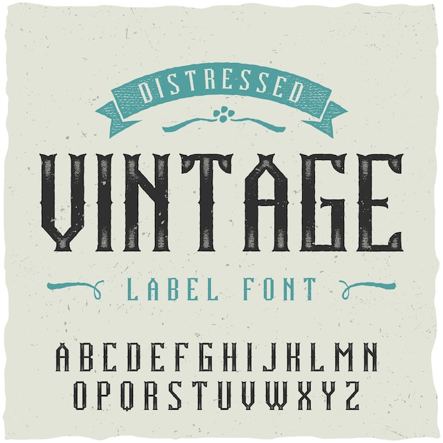 Free Vector | Vintage label font. good to use in any classic label design.