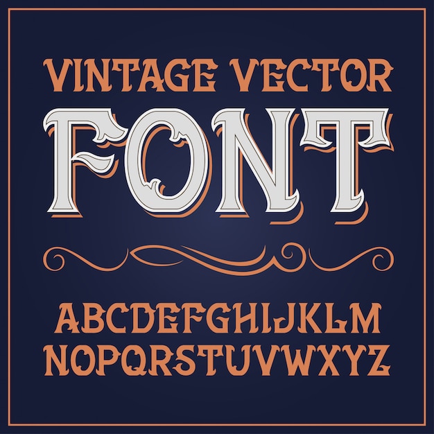 Download Vintage label font | Premium Vector