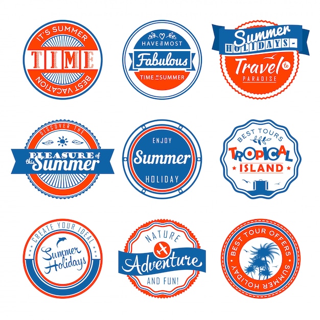 Vintage labels template set Premium Vector