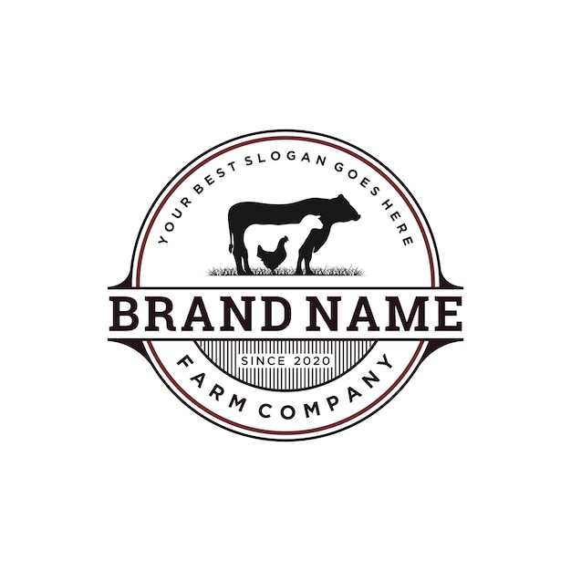 Download Free Vintage Livestock Logo Design Premium Vector Use our free logo maker to create a logo and build your brand. Put your logo on business cards, promotional products, or your website for brand visibility.