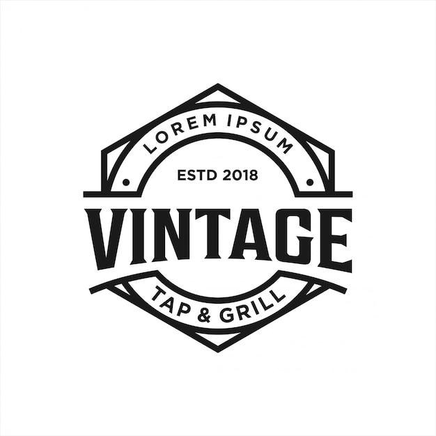 Download Free Vintage Logo Design Tap Grill Premium Vector Use our free logo maker to create a logo and build your brand. Put your logo on business cards, promotional products, or your website for brand visibility.