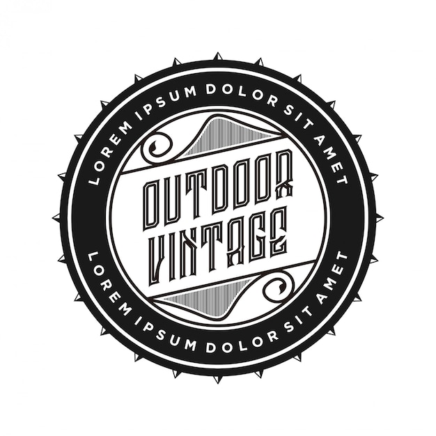 Download Free Vintage Logo Outdoor Monogram Premium Vector Use our free logo maker to create a logo and build your brand. Put your logo on business cards, promotional products, or your website for brand visibility.