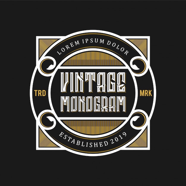 Vintage logo for restaurant food and drink Vector | Premium Download