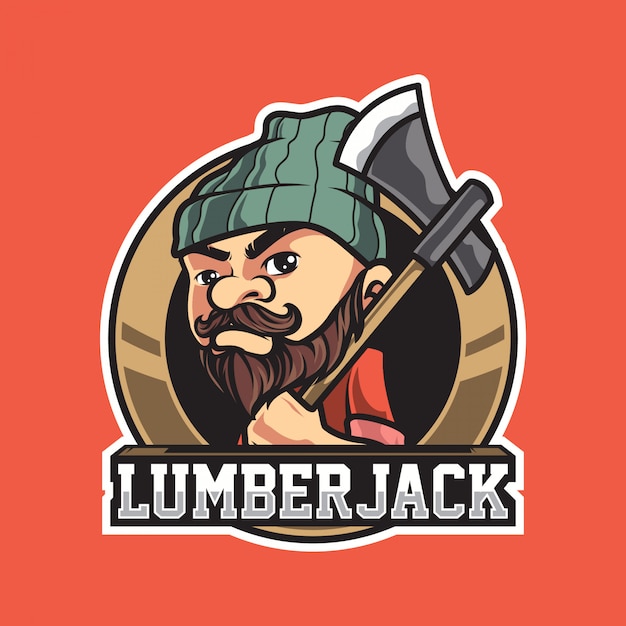 Premium Vector | Vintage lumberjack mascot logo