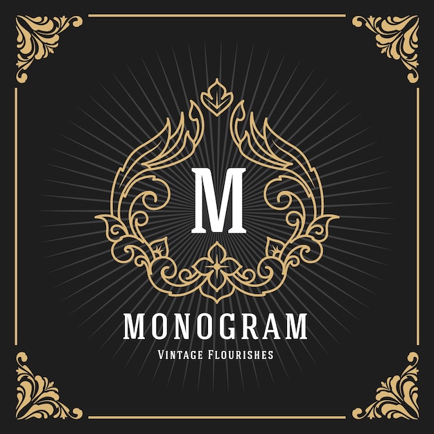 Download Free Vintage Luxury Monogram Banner Template Premium Vector Use our free logo maker to create a logo and build your brand. Put your logo on business cards, promotional products, or your website for brand visibility.