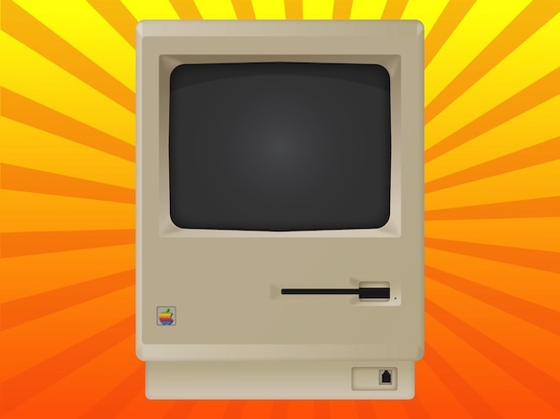 Download Vintage mac personal computer vector Vector | Free Download