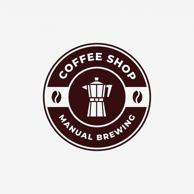 Download Vintage manual brewing coffee maker moka pot emblem logo ...