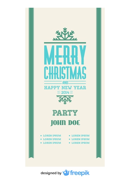 Free Vector Vintage Merry Christmas Banner 5638
