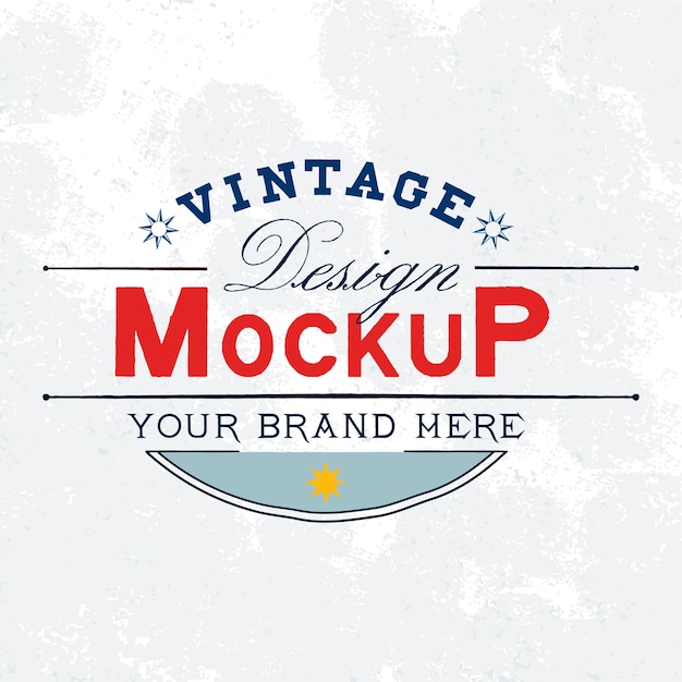 Free Vector | Vintage mockup logo design vector