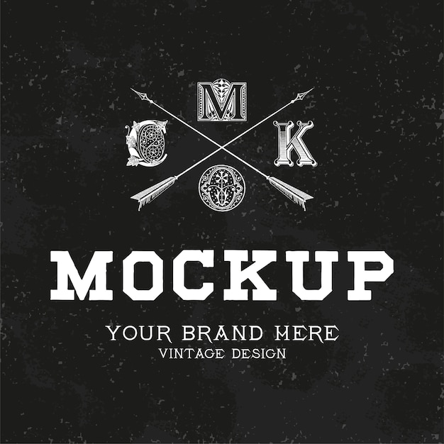 Download Vintage mockup logo design vector Vector | Free Download