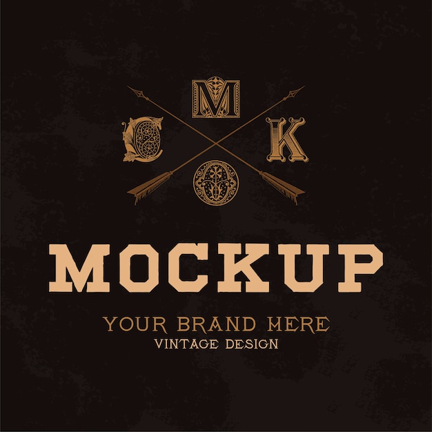 Download Free Vector Vintage Mockup Logo Design Vector