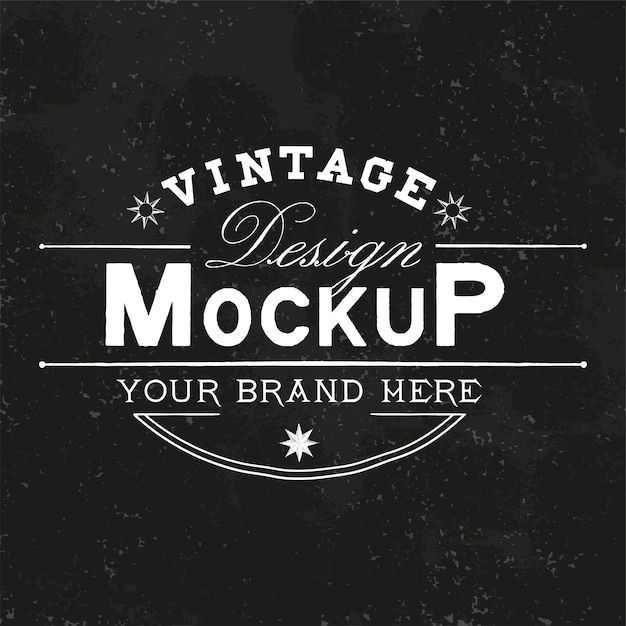 Vintage mockup logo design vector | Free Vector