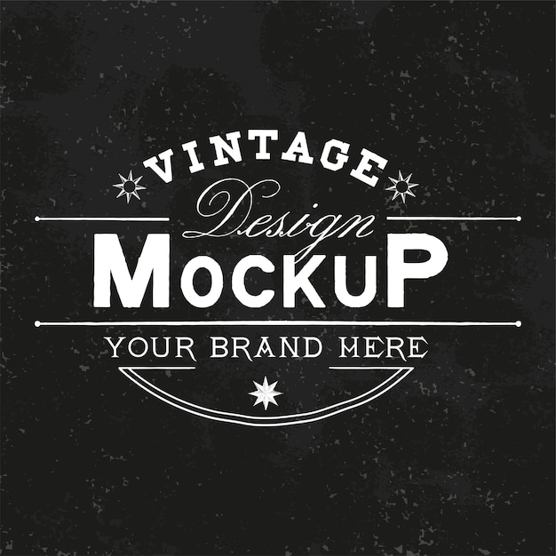 Download Vintage mockup logo design vector | Free Vector