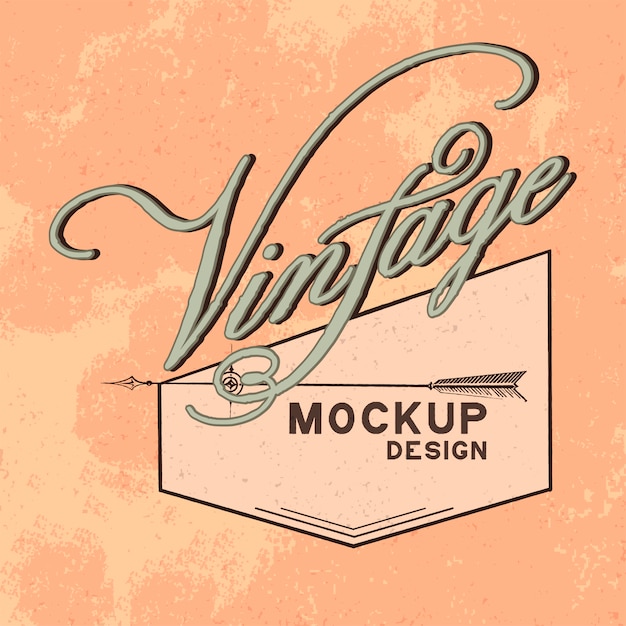 Download Free Vector | Vintage mockup logo design vector