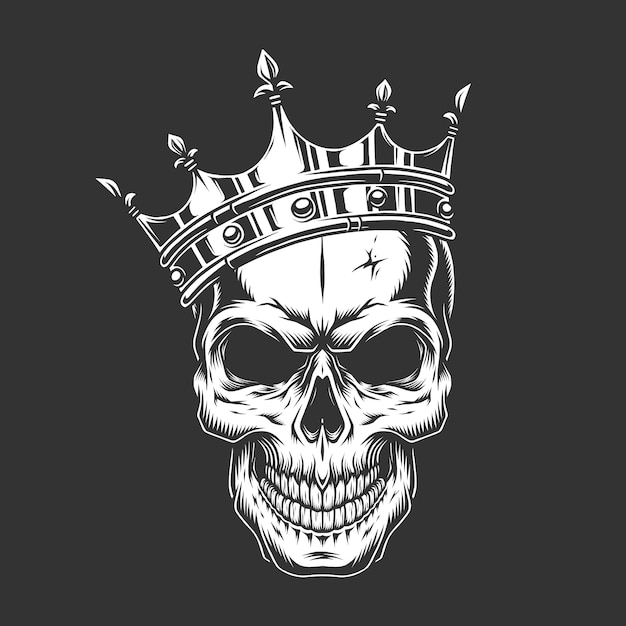 Skull With Crown Svg File Crown Skull Svg Skull Cut File Queen King ...