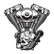 Free Vector Vintage Motorcycle Engine Template