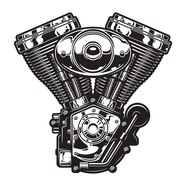 Free Vector Vintage Motorcycle Engine Template