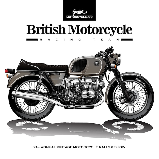 Download Premium Vector | Vintage motorcycle poster