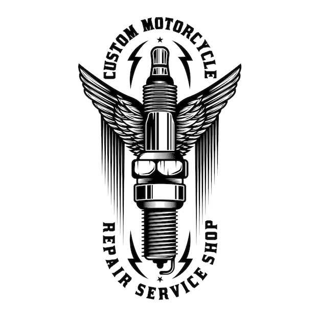 Premium Vector | Vintage motorcycle repair logo