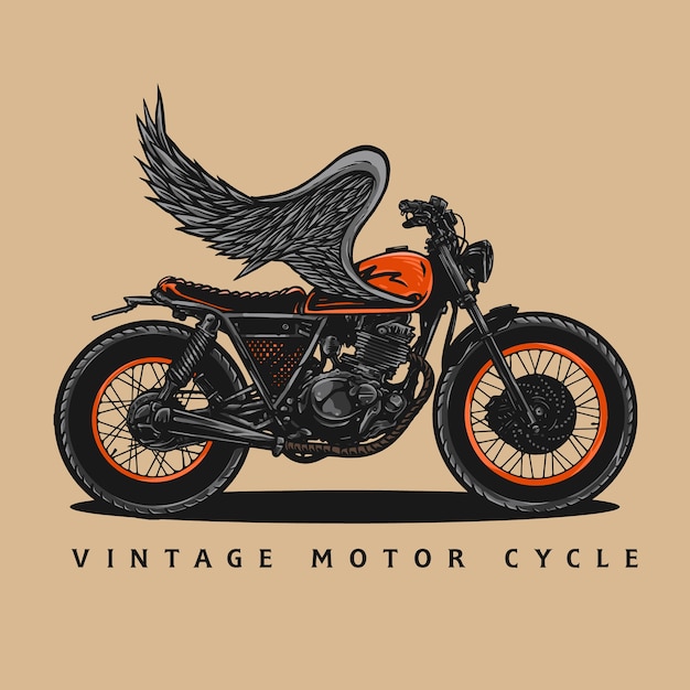 Download Vintage motorcycle stock Vector | Premium Download