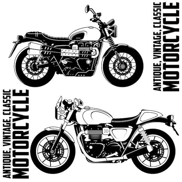 Download Vintage motorcycle | Premium Vector