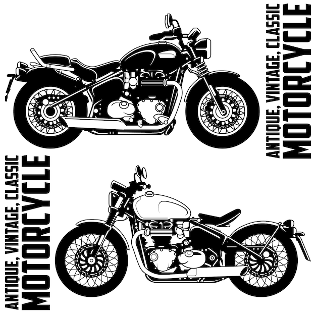 Download Vintage motorcycle | Premium Vector