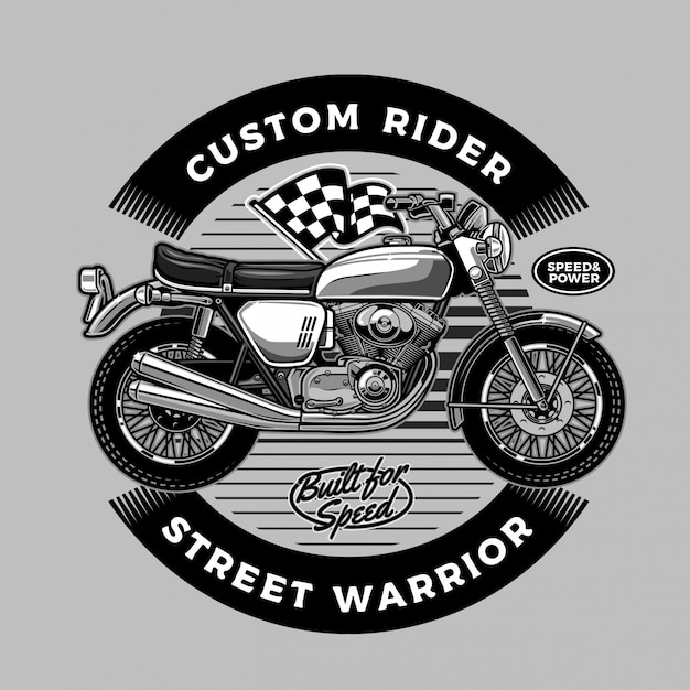 Download Vintage motorcycle Vector | Premium Download