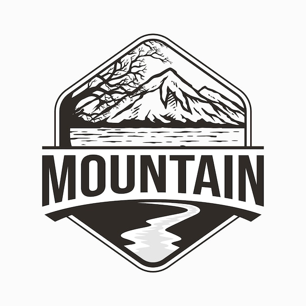 Premium Vector | Vintage mountain logo design