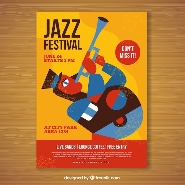 Vintage music festival poster | Free Vector