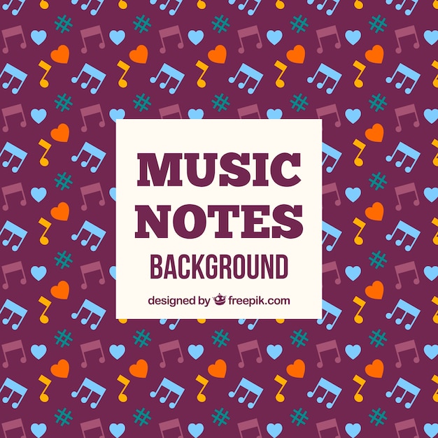 Free Vector | Vintage musical notes background