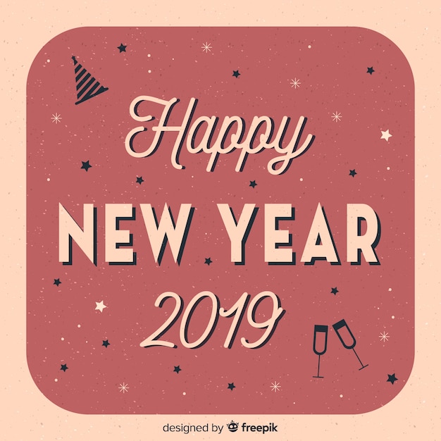 Download Vintage new year background | Free Vector