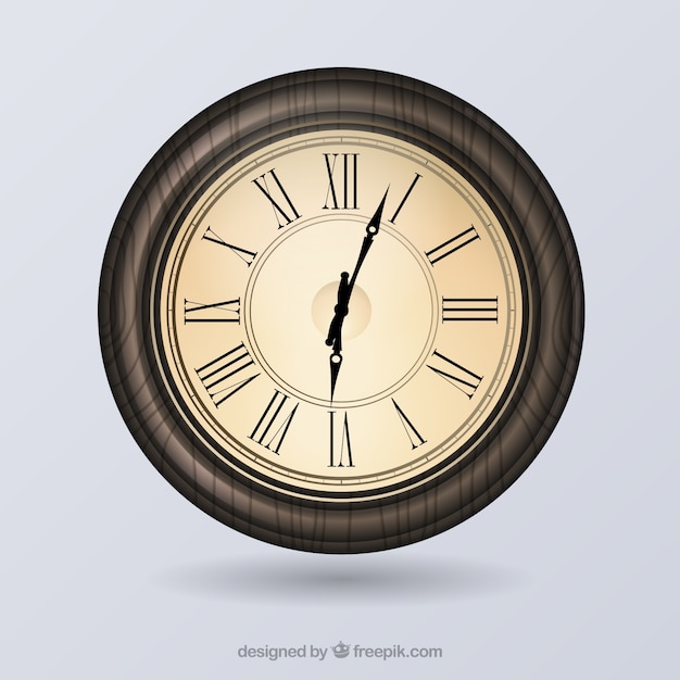 Vintage old clock vector | Free Vector