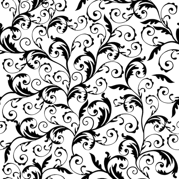 Premium Vector | Vintage ornamental background seamless floral pattern