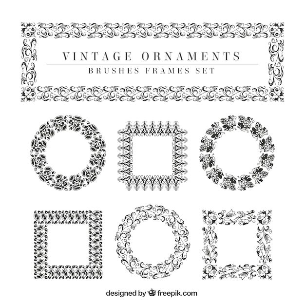 Free Vector | Vintage ornaments frames