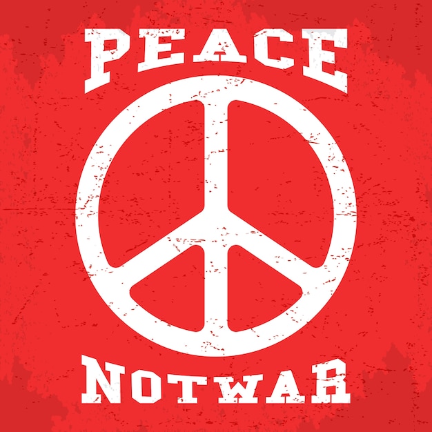 Download Vintage peace poster | Premium Vector