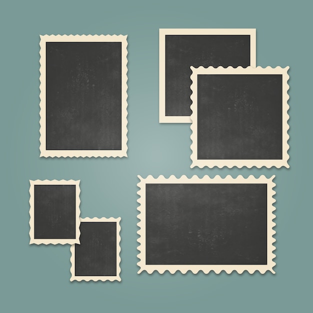 Free Vector Vintage photo  frames  set