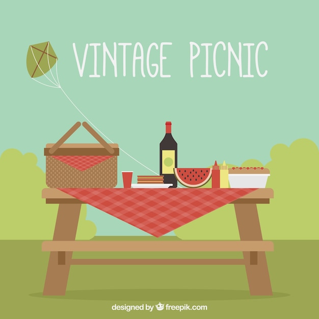 Vintage picnic background