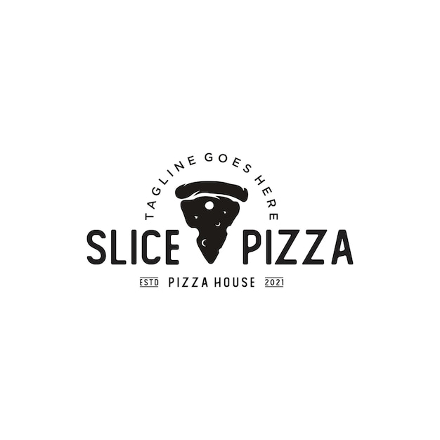 Premium Vector | Vintage pizza slice logo for pizzeria restaurant bar ...