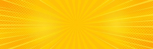 Premium Vector Vintage Pop Art Yellow Background 