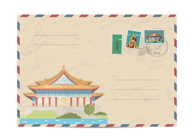 Download Free Vintage Postal Envelope With Taiwan Stamps Premium Vector Use our free logo maker to create a logo and build your brand. Put your logo on business cards, promotional products, or your website for brand visibility.