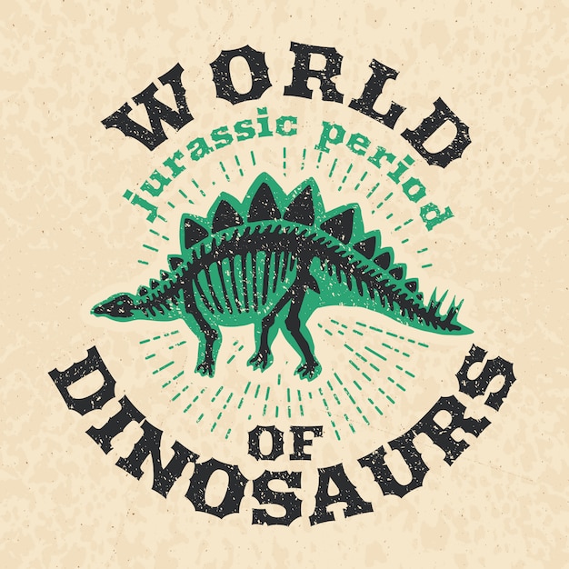 Download Free Vintage Poster Of Fossil Bones Of Dinosaur Premium Vector Use our free logo maker to create a logo and build your brand. Put your logo on business cards, promotional products, or your website for brand visibility.