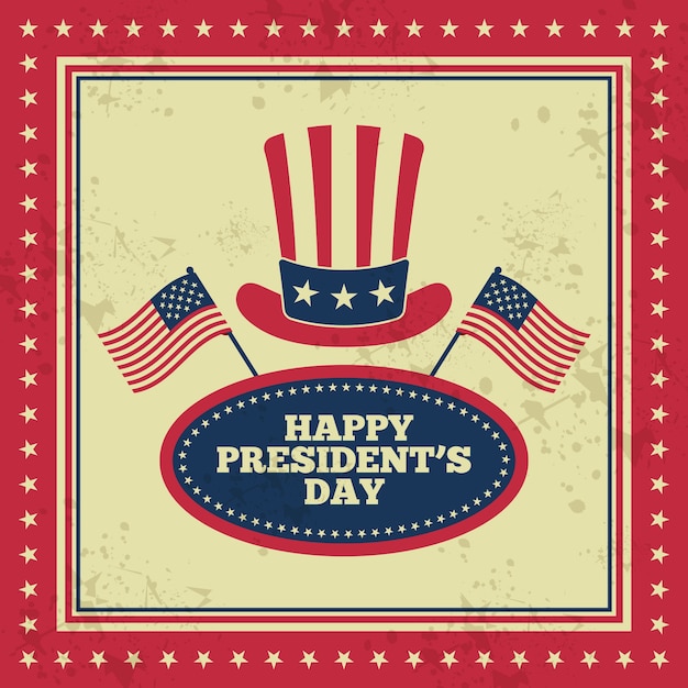 Vintage presidents day concept Vector | Free Download